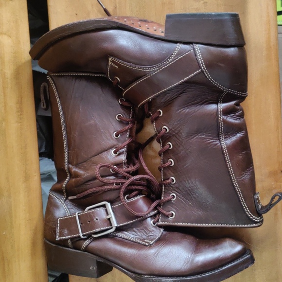 Vintage John Fluevog Earl Of Warwick Conventry Brown Size 9 Boots - Picture 7 of 12